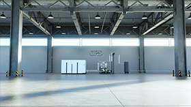 气净法轮式干燥机三维动画